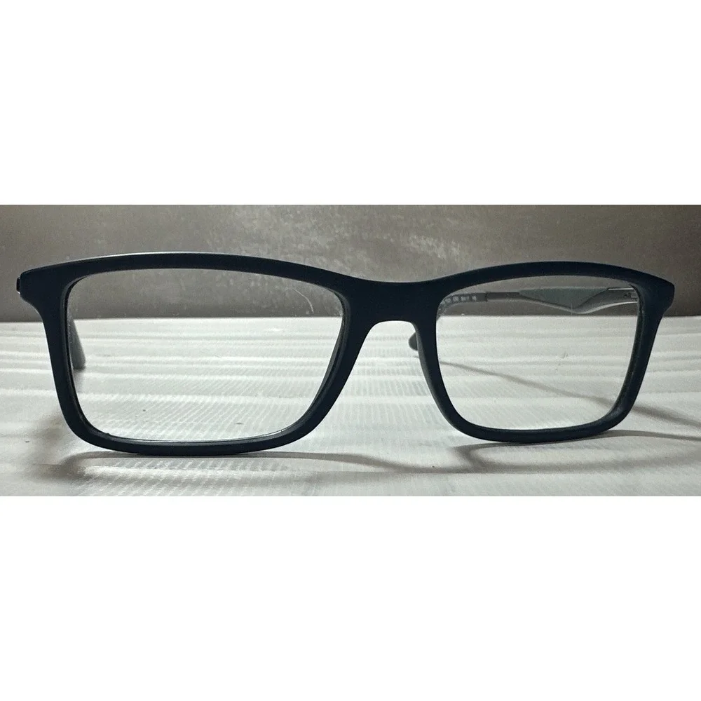RAY-BAN RB7023 55-17 145mm Matte Black/Grey Eyeglasses Frames Only